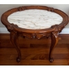 Image 2 : Marble Round Regency Side Table 27D x 22H