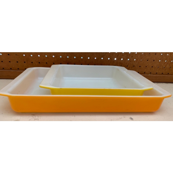 Vintage Pyrex Oven Wear Dishes in beautiful yellow and orange