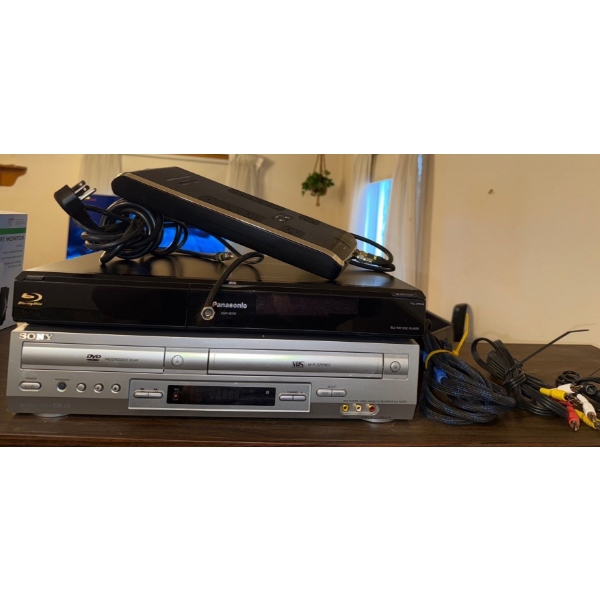 Panasonic & Sony BluRay & DVD Players w/Power Bar  model#SLV-D300P
