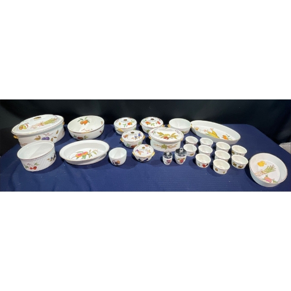 Collection of Fruit Themed Royal Worcester Porcelain Serving Pieces