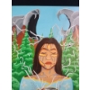 Image 2 : Indigenous Painting/ Woman in Nature- Paint on Canvas 16 X 12, by First Nation Artist: Shianne Gould
