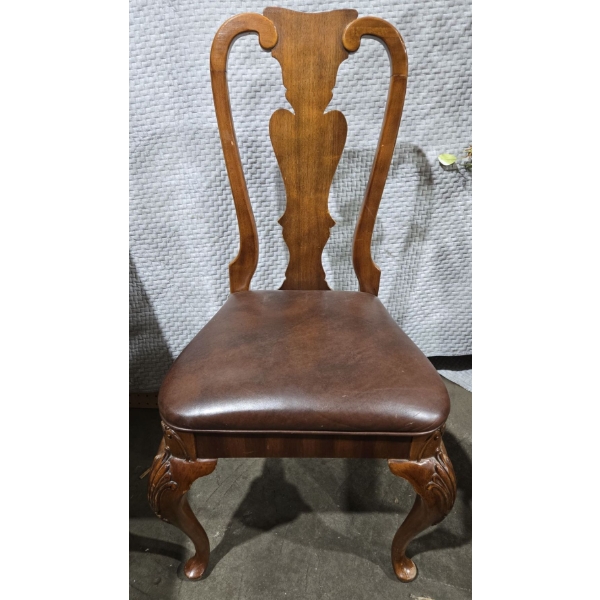 Solid Wood Carved Frame Edwardian Style Dining Chair