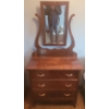 Image 2 : Antique Dress Table  Chest of Drawers Mirrored Sideboard  Vanity Cabinet Wardrobe  34w x 19d x 71h