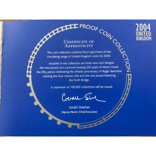 2004 United Kingdom Proof Coin Collection in Presentation Case