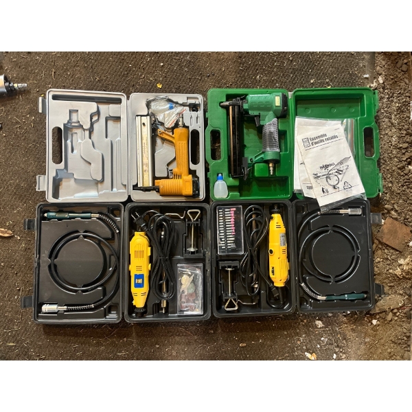 Two new nail guns and Two new Dremel sets