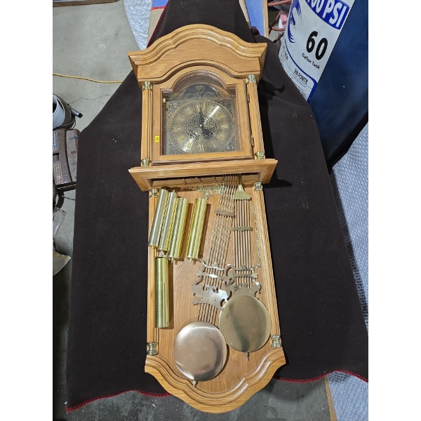 Wooden Wall Clock 44 Inches Long With Extra Attachments