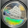 Image 2 : 2005 $20 Fine Silver Hologram Three Masted Ship Fine Silver Coin 31.39 Grams