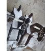 Image 1 : Pair of Painted Wooden Rocking Horses 31 L, 28 T, 14 W