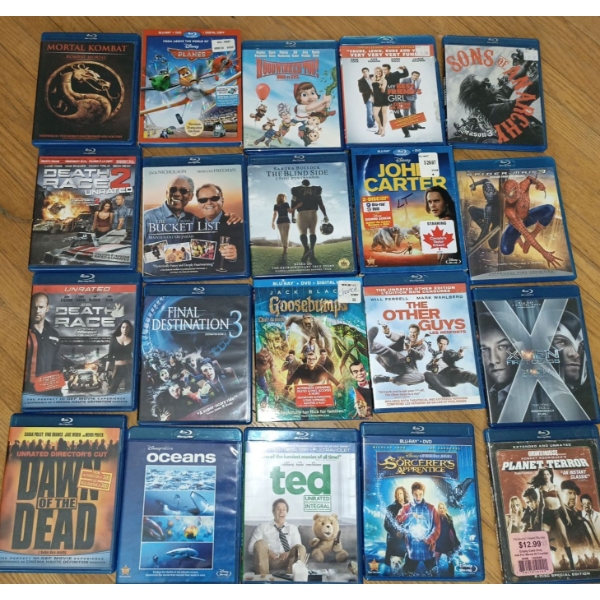 Assortment of Blu-Ray Discs w/Cases  Mortal Kombat, Final Destination 3, The Blindside, Ted, X-men, 