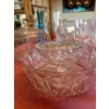 Image 5 : set of crystal glasses wine decanter coloured crystal vases and other small serving trays and dishes