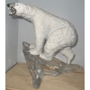 Image 1 : 'Lord Of The Ice' Polar Bear Sculpture by The Franklin Mint ft/ Porcelain Polar On Crystal Ice