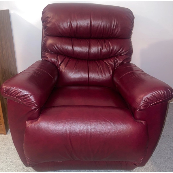 Lazyboy Genuine Leather Merlot Colored Recliner / Rocking Chair 44T Softest Leather 