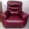 Image 1 : Lazyboy Genuine Leather Merlot Colored Recliner / Rocking Chair 44T Softest Leather 