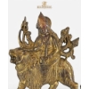 Image 2 : Brass Statue of Goddess Durga Riding a Lion, 11 Inches Tall