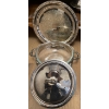 Image 8 : Collection Of Silver Plated Dinner/ Serving Items Candelabra, Coasters, Napkin Rings, Bowl w/Lid & M