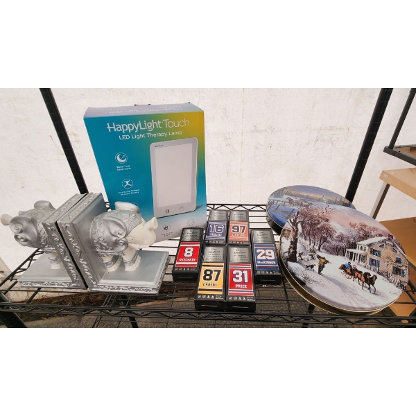 Feel Better Bundle including Therapy Lamp, Tim Horton's Collectible Mini Hockey Sticks, plus more 