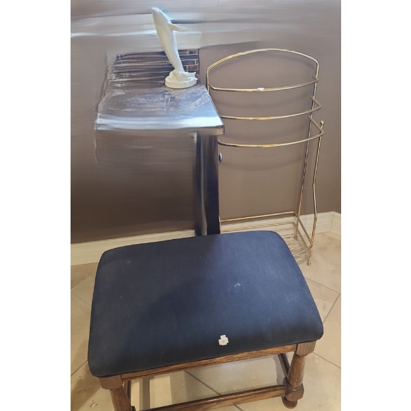 Royal Doulton "The Leap" 9 T- Fin Damaged , Bench 22.5 W, 16 D, 17 T, Rack 15.5 W, 11.5 D, 34.5 T