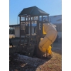 Image 7 : Something For The Kiddos - Outdoor Clubhouse w/ Swing Set Twirly Slide & Climbing Wall