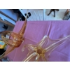 Image 3 : vintage amber Chalet Artistic Glass stretch arm bowls an amazing condition great for any collection 