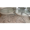 Image 4 : Folding Cloth Lawn Loungers w/ 2 Round End Tables & More