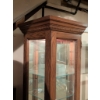 Image 3 : Octagonal Oak Display Cabinet with Glass Panels and Shelves