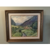 Image 1 : Framed Countryside Watercolor, By F. K. Meyer - 19x16.5 