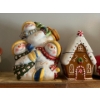 Image 1 : snowman and gingerbread house cookie jars