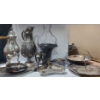 Image 1 : Metalware: Largest Tray: 12.5 x 6.5, Pitcher 13.5 T, Tall Basket 15 T, Serving Plate 10" and More!