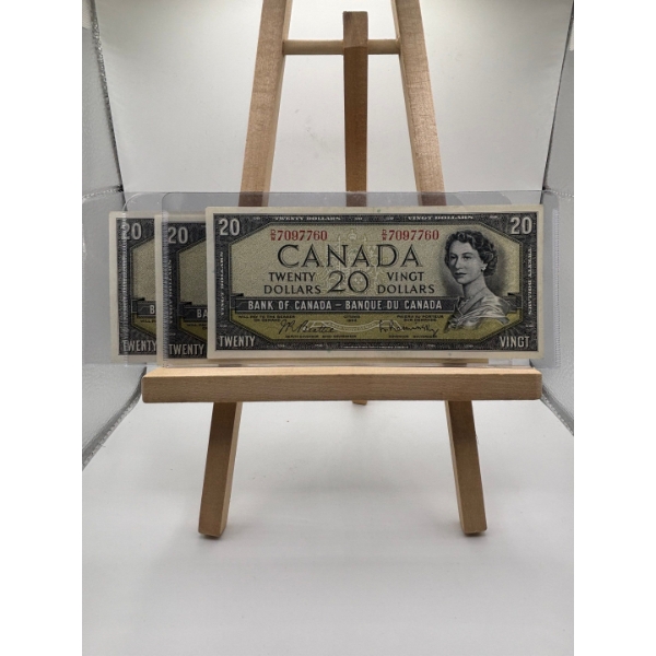 1954 group of 3 Canadian $20 Bank of Canada all are uncirculated 