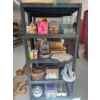 Image 1 :  shelving unit, eclectic items, home decoration, gravel baskets, and flower shop birdhouse