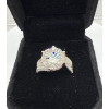 Image 1 : 5ct Round Moissanite Set with 130 Round Cubic Zirconia 925 Silver Ring - Size 7