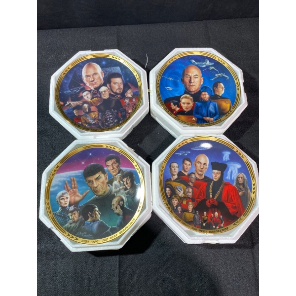 Star Trek Collectible Plate Collection, 4  Pcs 