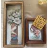 Image 2 : Gold Vessel 11T w/ Kitchen Decor & 2 Vintage 3D Shadow Box Wall Decor  