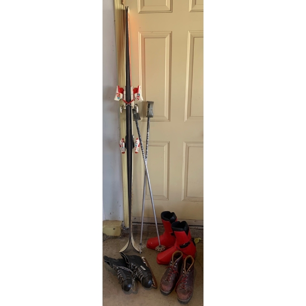 Salomon Skies w/ Boots Bauer Skates Iron Worker Footwear Men's Size 10 