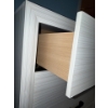 Image 4 : Pair Of White Wood Venier Bedside Tables 24x17x25