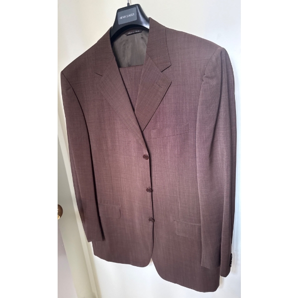 Canali Brown Wool Jacket with Henry Singer Natural Comfort Label
