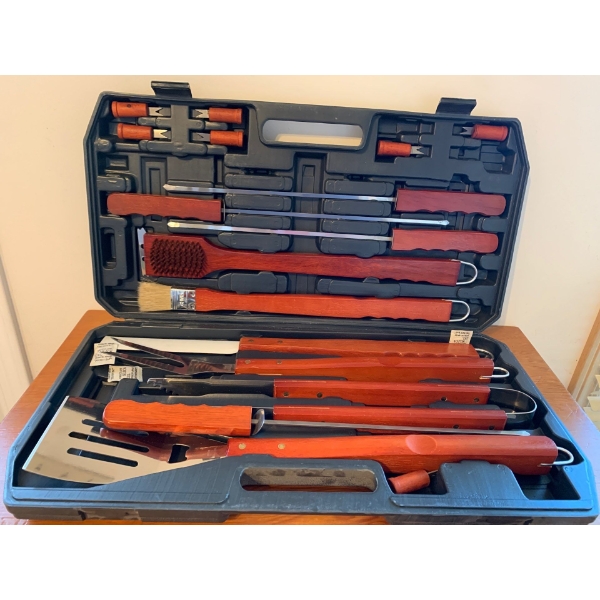 New in Box Stainless Steel BBQ Set Made by Intervet