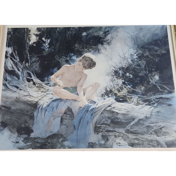 Framed Limited Ed. "Other World" Print Signed by Artist Brian Johnson  #127/275