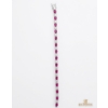Image 5 : Lab Ruby Tennis White Topaz Accent Bracelet 925 Sterling Silver , 10.48G