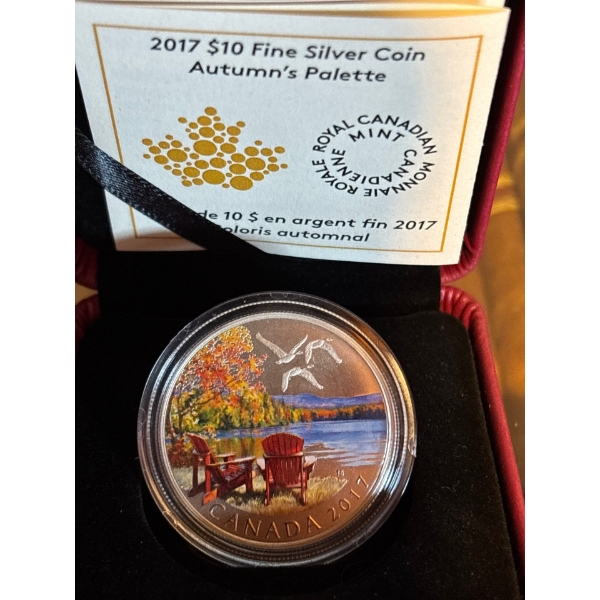 2017 $10 Autumn's Palette - Pure Silver Coin