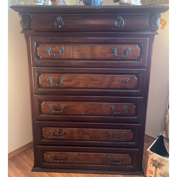 Beautiful Well Made Tall Boy Dresser 34x19x41 Ashley Signature Collection