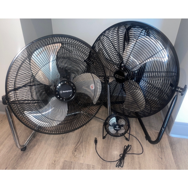 Fan Cooling Trio for those Sunny Days  Westing House & Commercial Electric Brands 21" & 23" tall