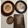 Image 1 : Antique Oval Framed 1900's(4) Victorian Prints