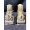 Image 4 : 2 Chinese Foo Dogs Brass - 4" T