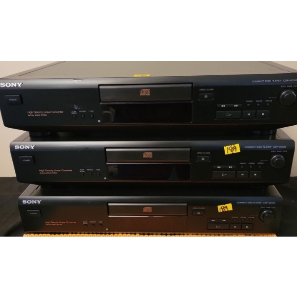 Triple Whammie - SONY Compact Disk Player Mo.CDP-XE300 X 3