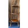 Image 1 : Vintage Wooden Plant Stand & Decorative Elephant Wall Hangin  10" x 10"tall