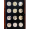 Image 3 : 12 Canadian $50 Fine Silver Wildlife Proof Coins in Display Case, Royal Canadian Mint