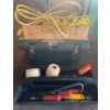 Image 1 : Stanley Plastic Tool Box w/ Basic Hand Tools & Wood Chopping Block