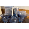 Indiana Glass 'Blue Recollection' Pastel Blue Glassware Set Like New 
