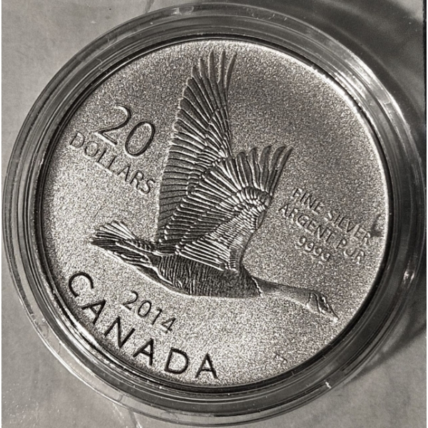 2014 $20 for $20 Canada Goose - 99.9% Fine Silver Coin - #2